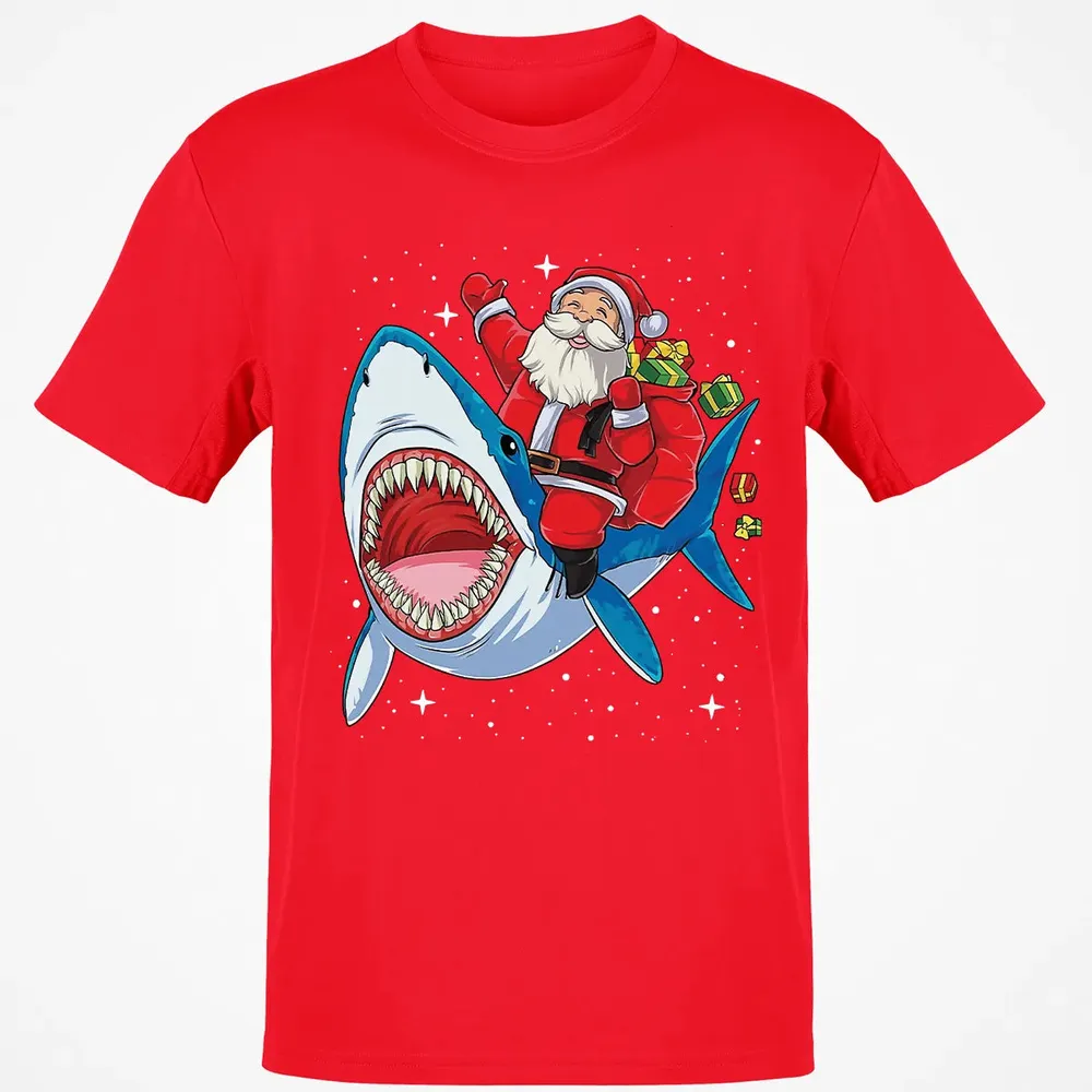 Santa ride shark Classic Unisex T-Shirt - 11