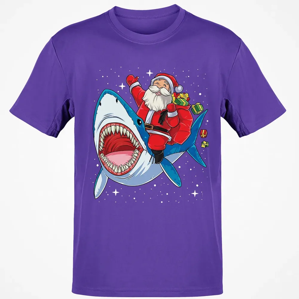 Santa ride shark Classic Unisex T-Shirt - 10