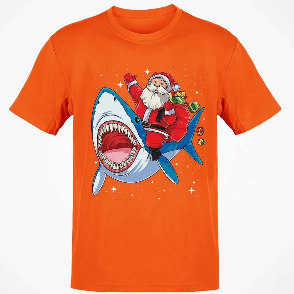 Santa ride shark Classic Unisex T-Shirt - 9