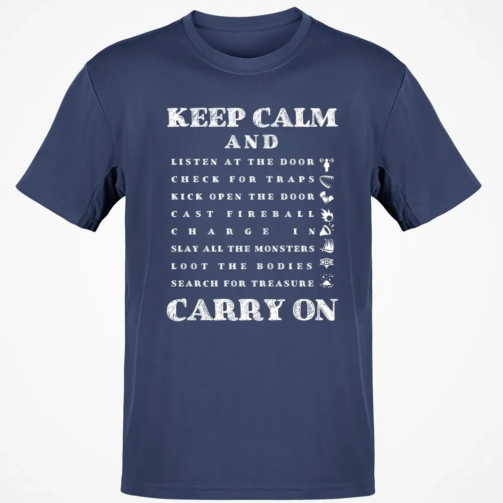 Keep Calm And Carry On Classic Unisex T-Shirt - 8