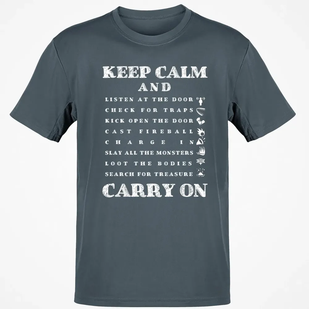 Keep Calm And Carry On Classic Unisex T-Shirt - 4