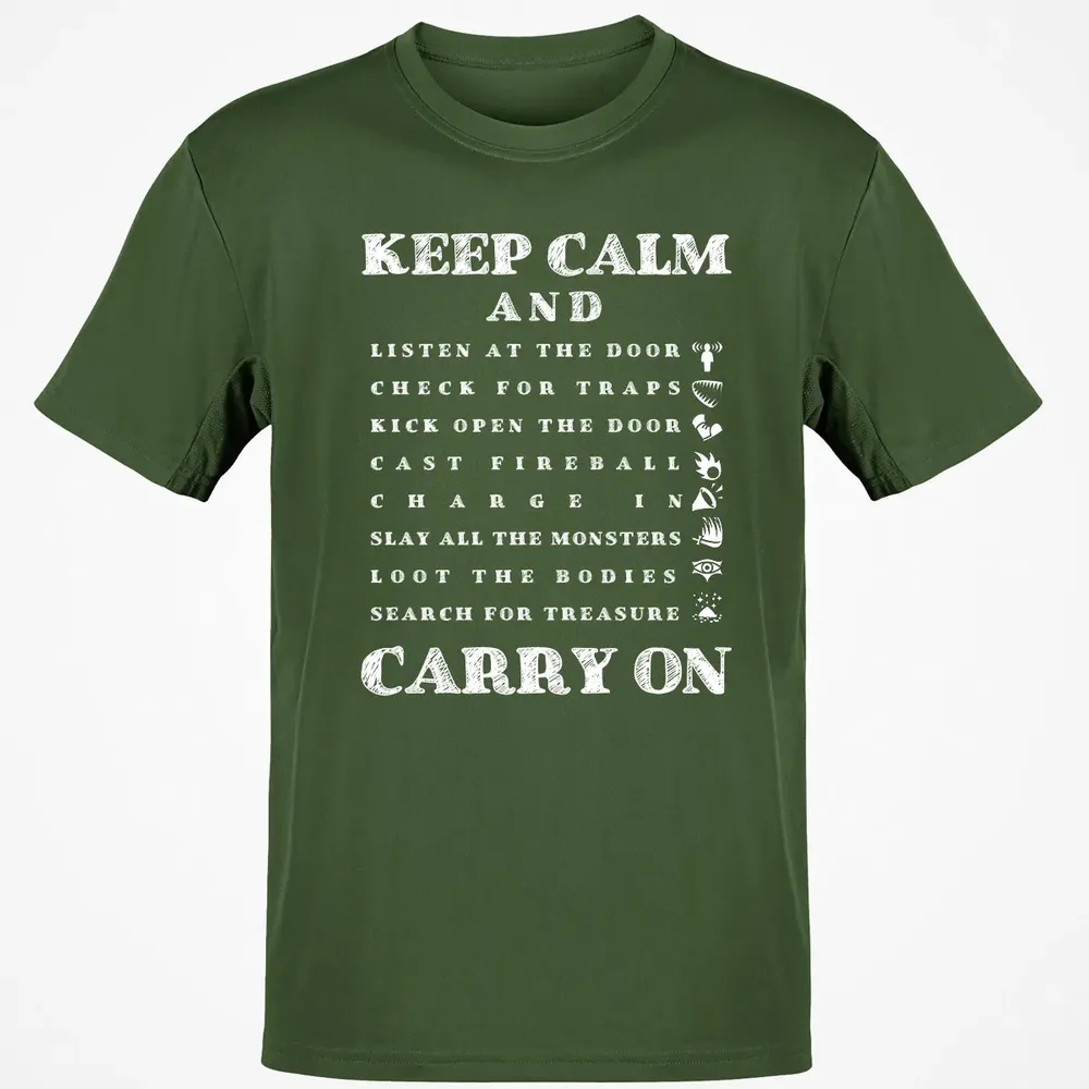 Keep Calm And Carry On Classic Unisex T-Shirt - 7