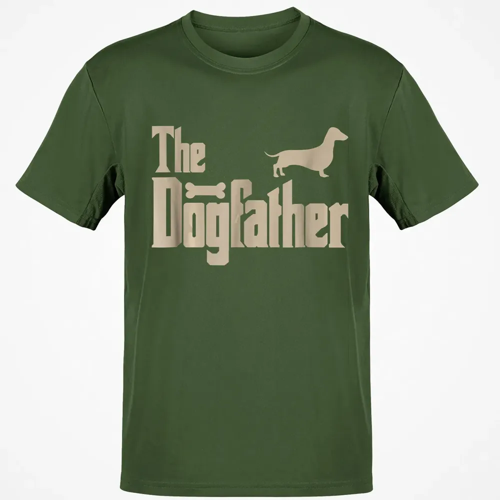 Mens Dachshund Dog Lovers Gifts "The Dogfather" Men  s Classic Unisex T-Shirt - 7