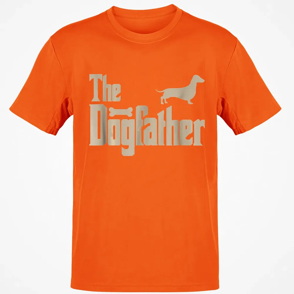 Mens Dachshund Dog Lovers Gifts "The Dogfather" Men  s Classic Unisex T-Shirt - 9