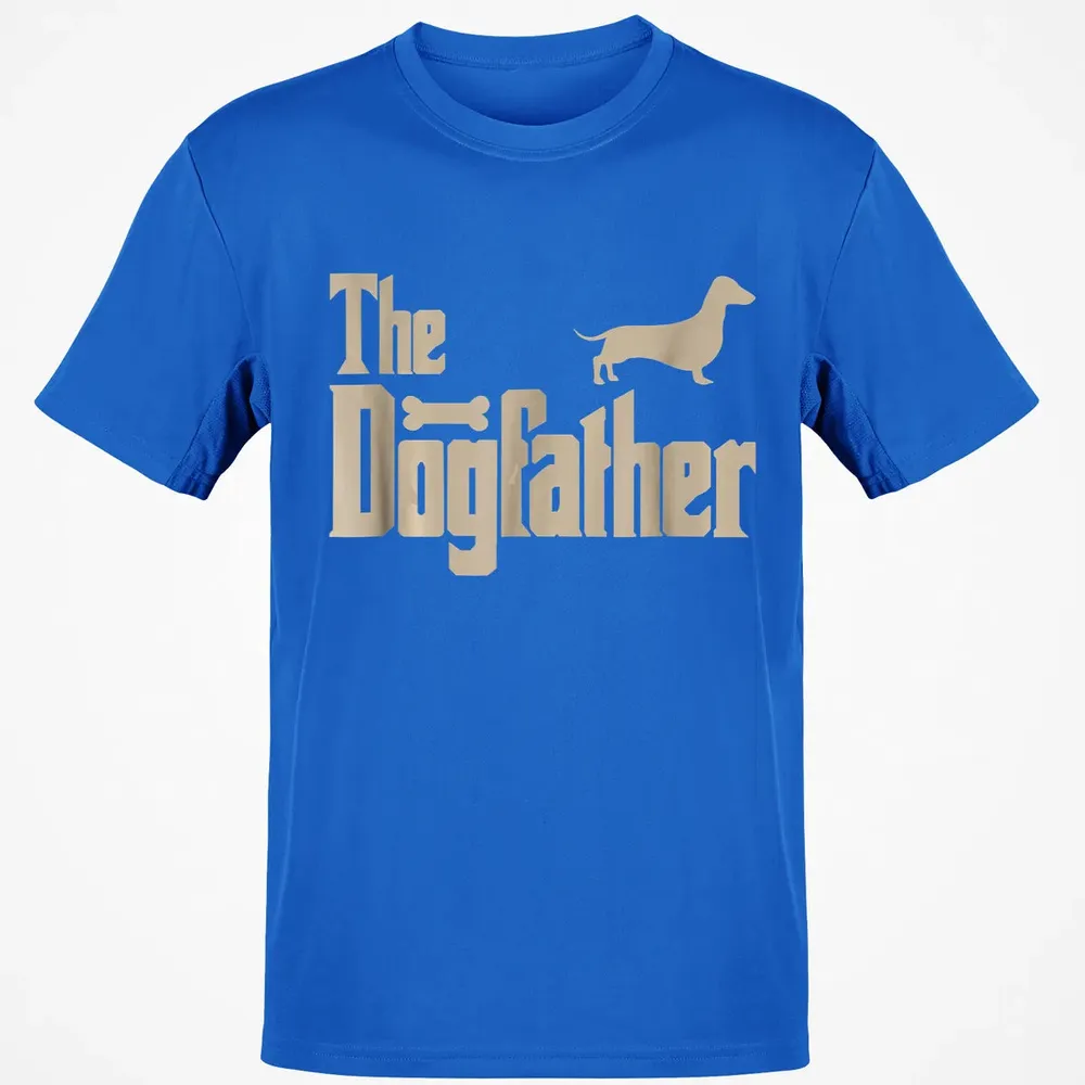 Mens Dachshund Dog Lovers Gifts "The Dogfather" Men  s Classic Unisex T-Shirt - 12