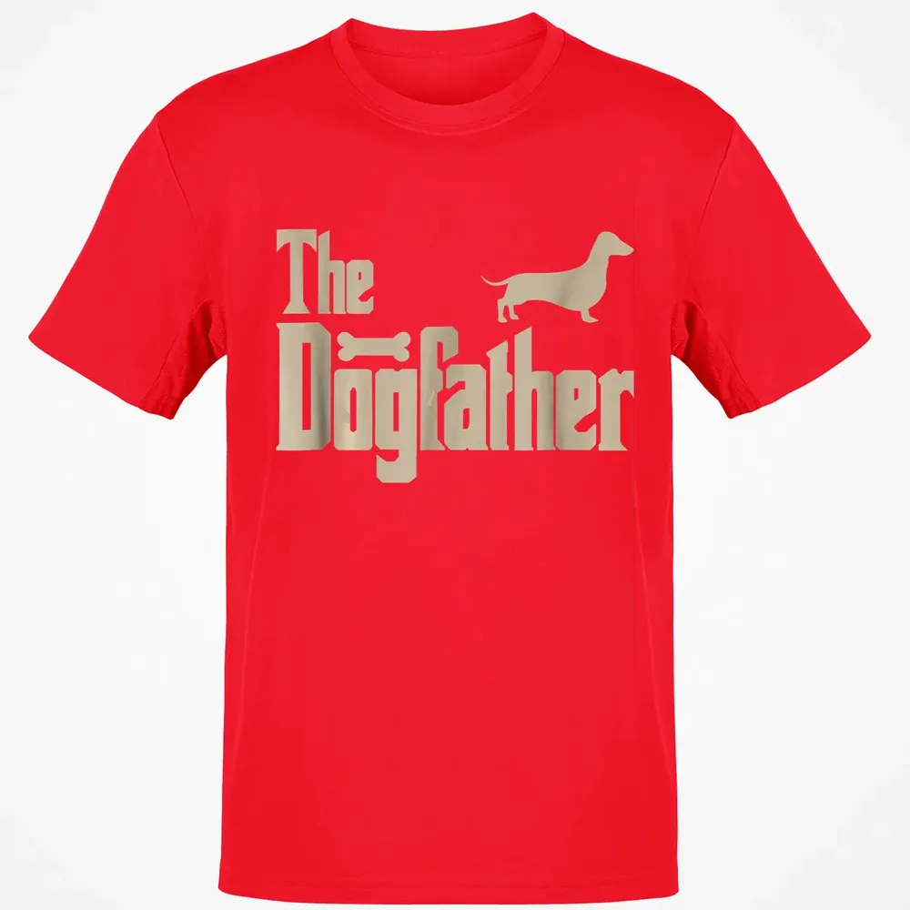 Mens Dachshund Dog Lovers Gifts "The Dogfather" Men  s Classic Unisex T-Shirt - 11