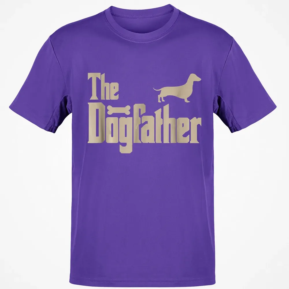 Mens Dachshund Dog Lovers Gifts "The Dogfather" Men  s Classic Unisex T-Shirt - 10