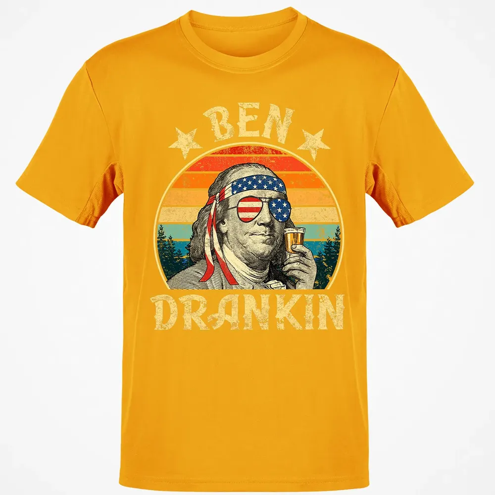 Ben Drankin Funny 4th of July Vintage Retro Classic Unisex T-Shirt - 5