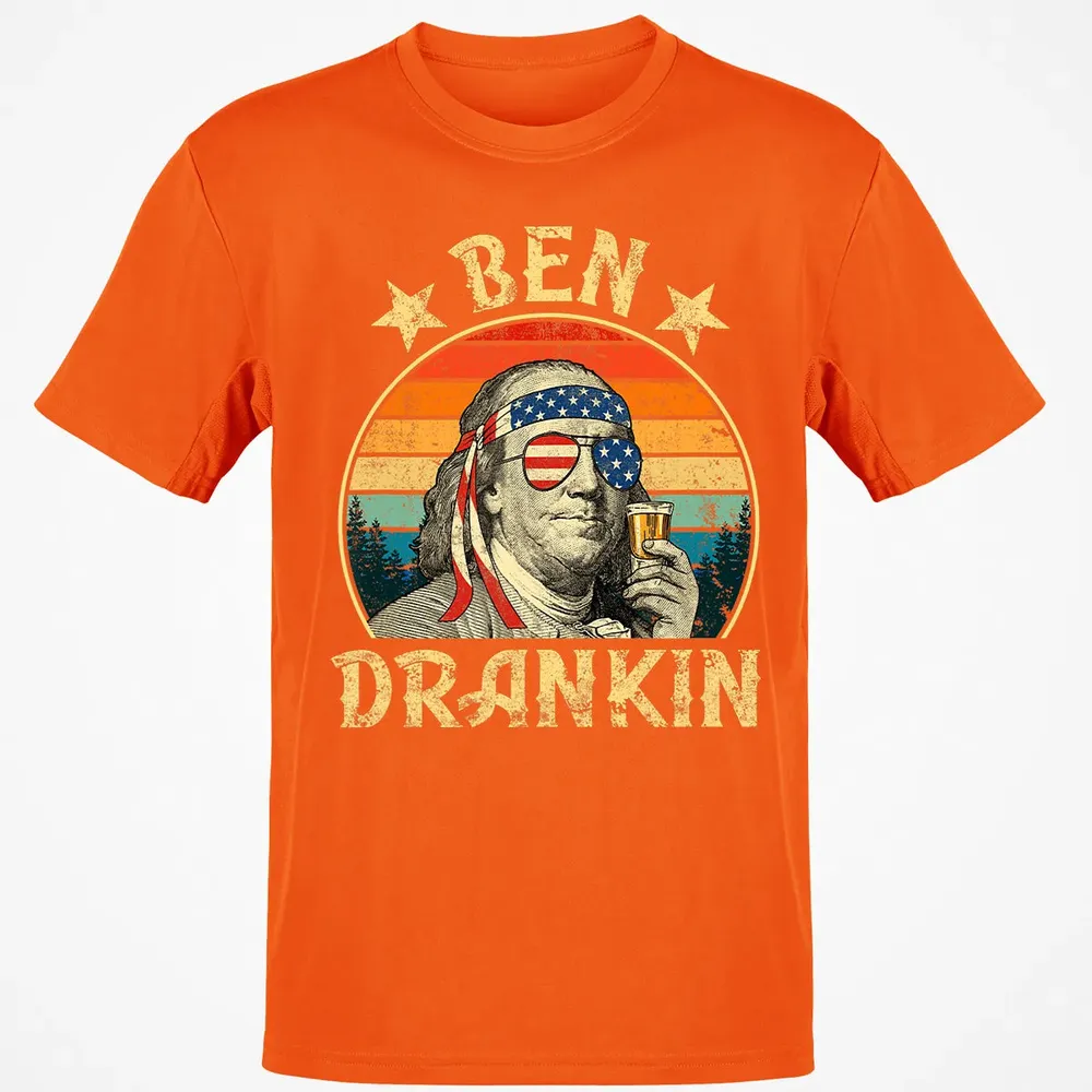 Ben Drankin Funny 4th of July Vintage Retro Classic Unisex T-Shirt - 9
