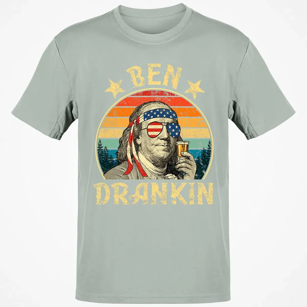 Ben Drankin Funny 4th of July Vintage Retro Classic Unisex T-Shirt - 3