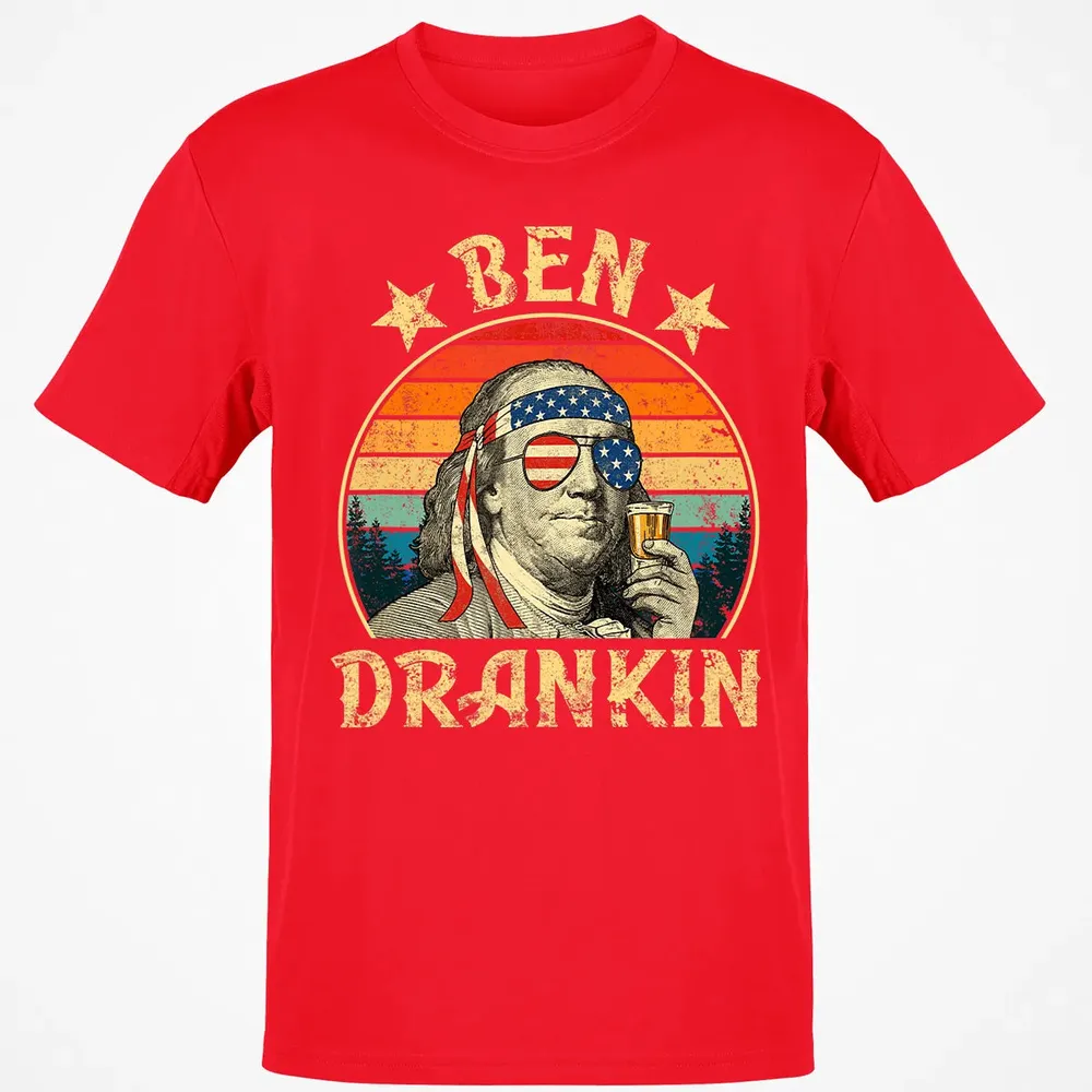 Ben Drankin Funny 4th of July Vintage Retro Classic Unisex T-Shirt - 11