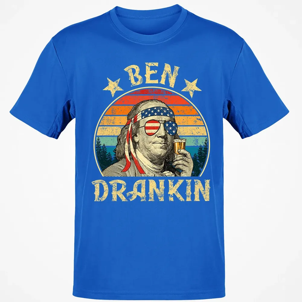 Ben Drankin Funny 4th of July Vintage Retro Classic Unisex T-Shirt - 12