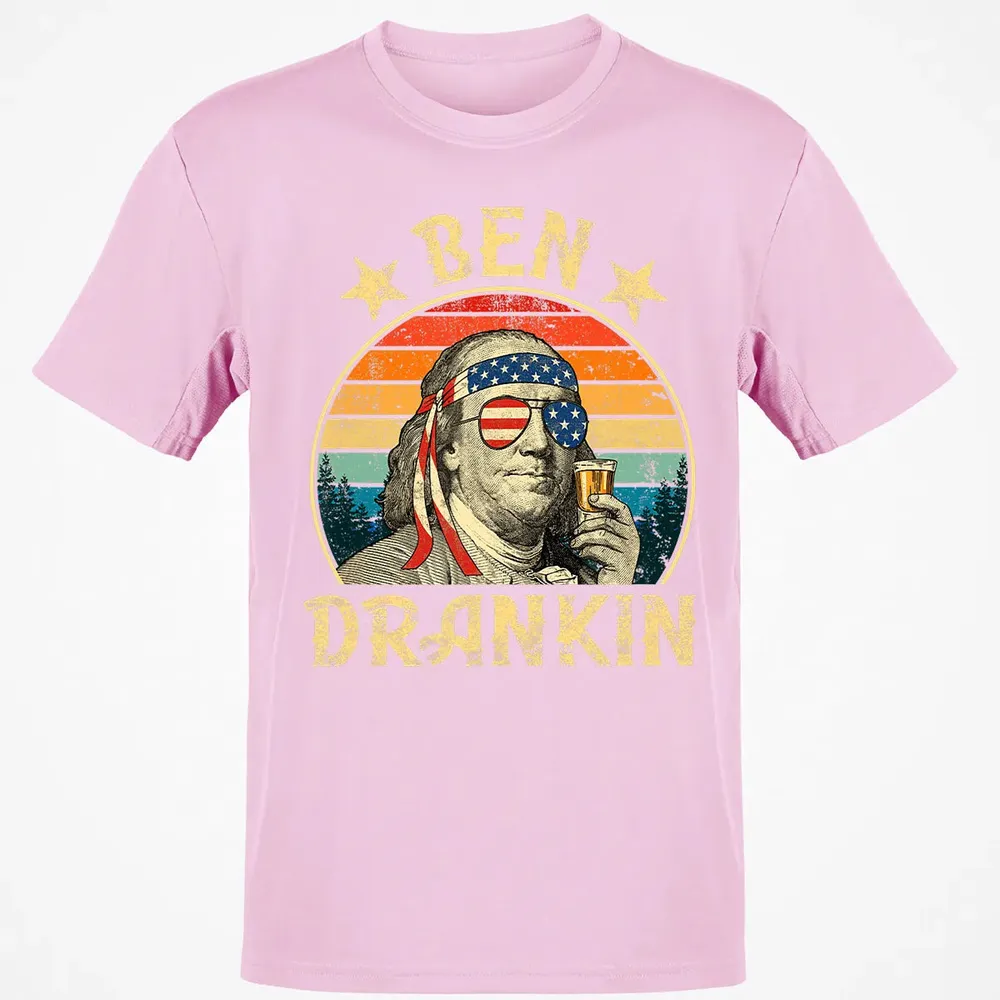 Ben Drankin Funny 4th of July Vintage Retro Classic Unisex T-Shirt - 6