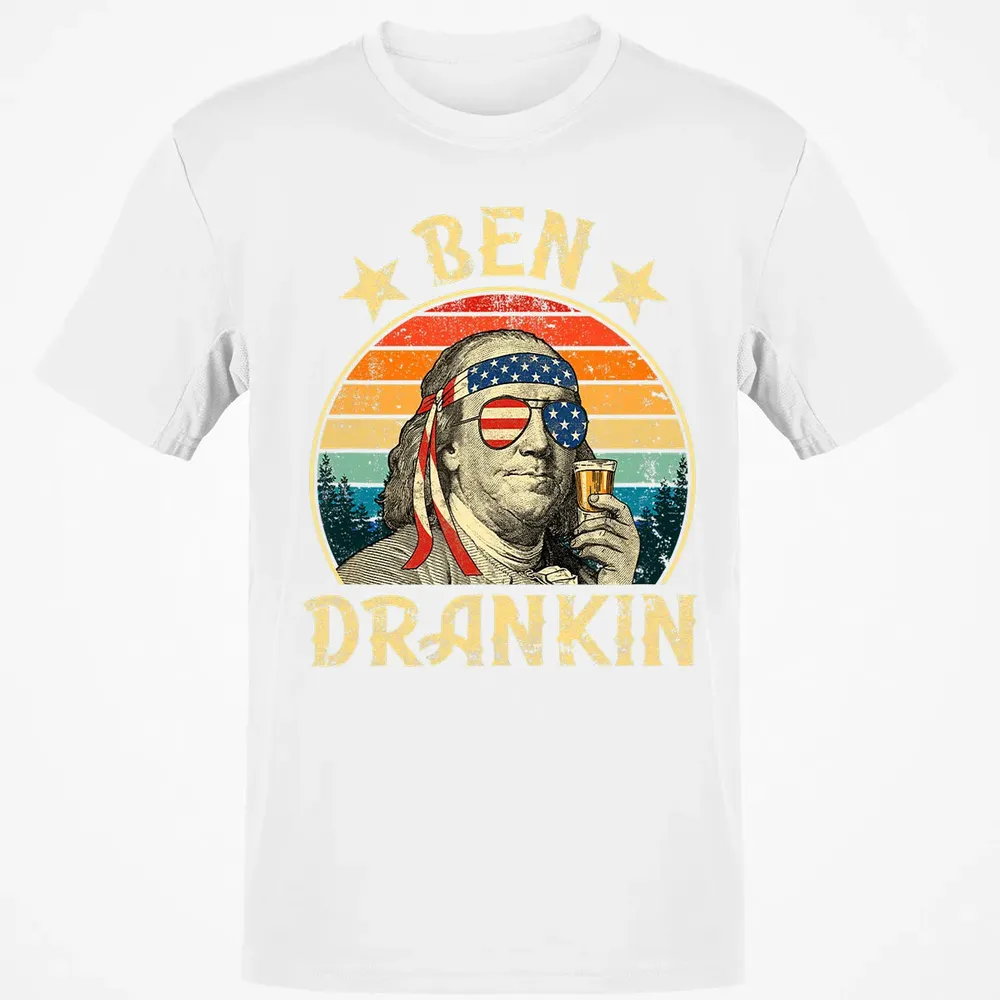 Ben Drankin Funny 4th of July Vintage Retro Classic Unisex T-Shirt - 13