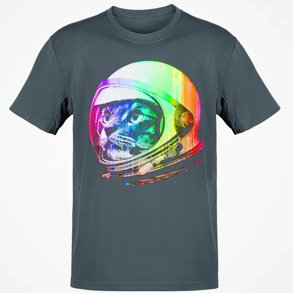 Astronaut Space Cat (digital rainbow version) Classic Unisex T-Shirt - 4