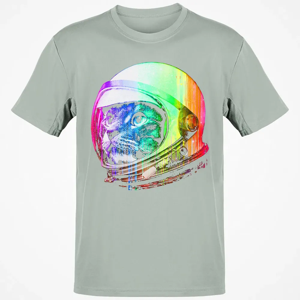 Astronaut Space Cat (digital rainbow version) Classic Unisex T-Shirt - 3