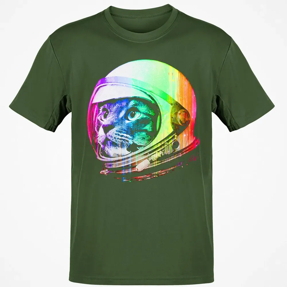 Astronaut Space Cat (digital rainbow version) Classic Unisex T-Shirt - 7