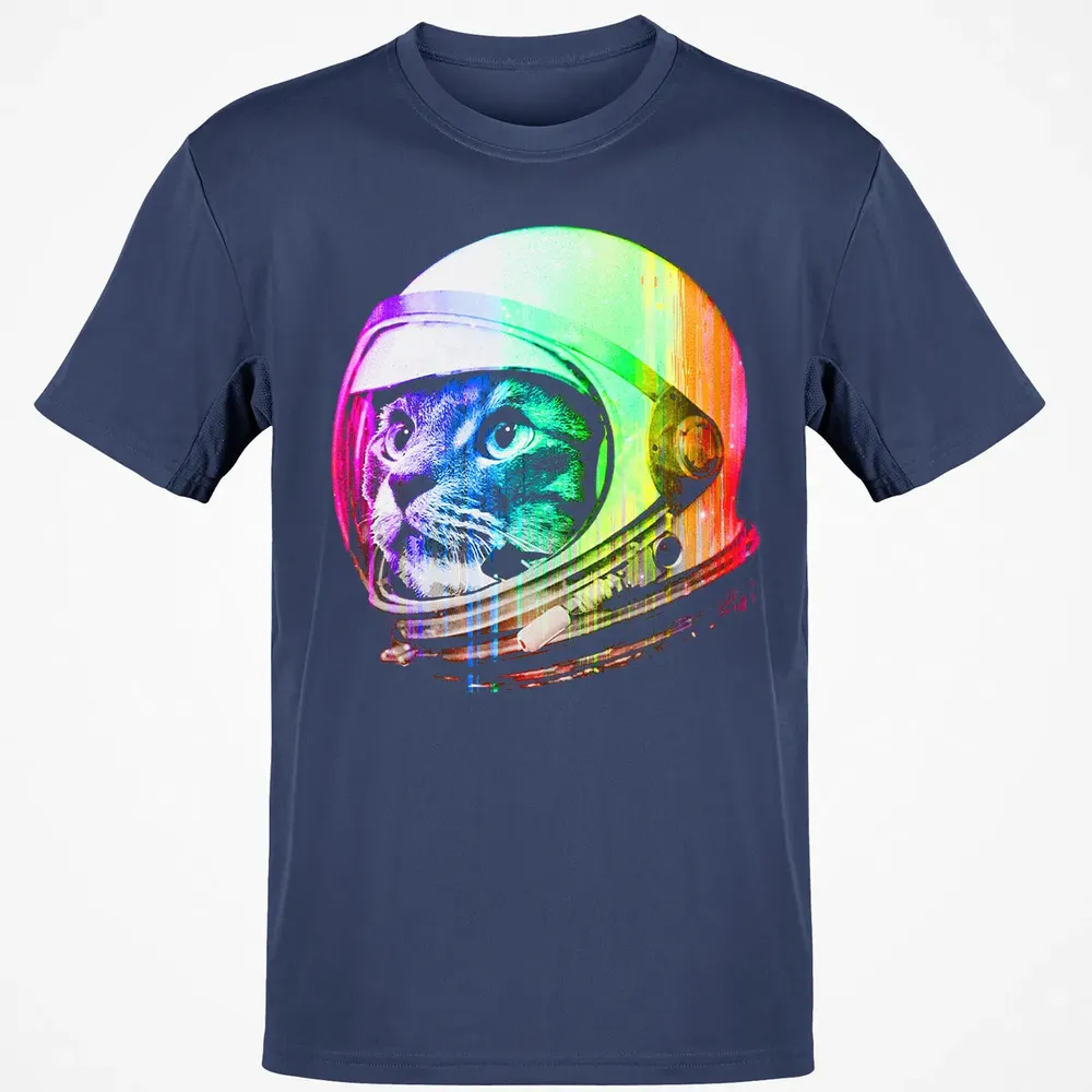 Astronaut Space Cat (digital rainbow version) Classic Unisex T-Shirt - 8