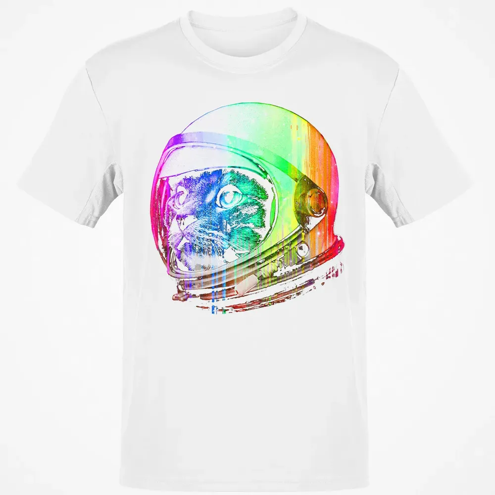 Astronaut Space Cat (digital rainbow version) Classic Unisex T-Shirt - 13