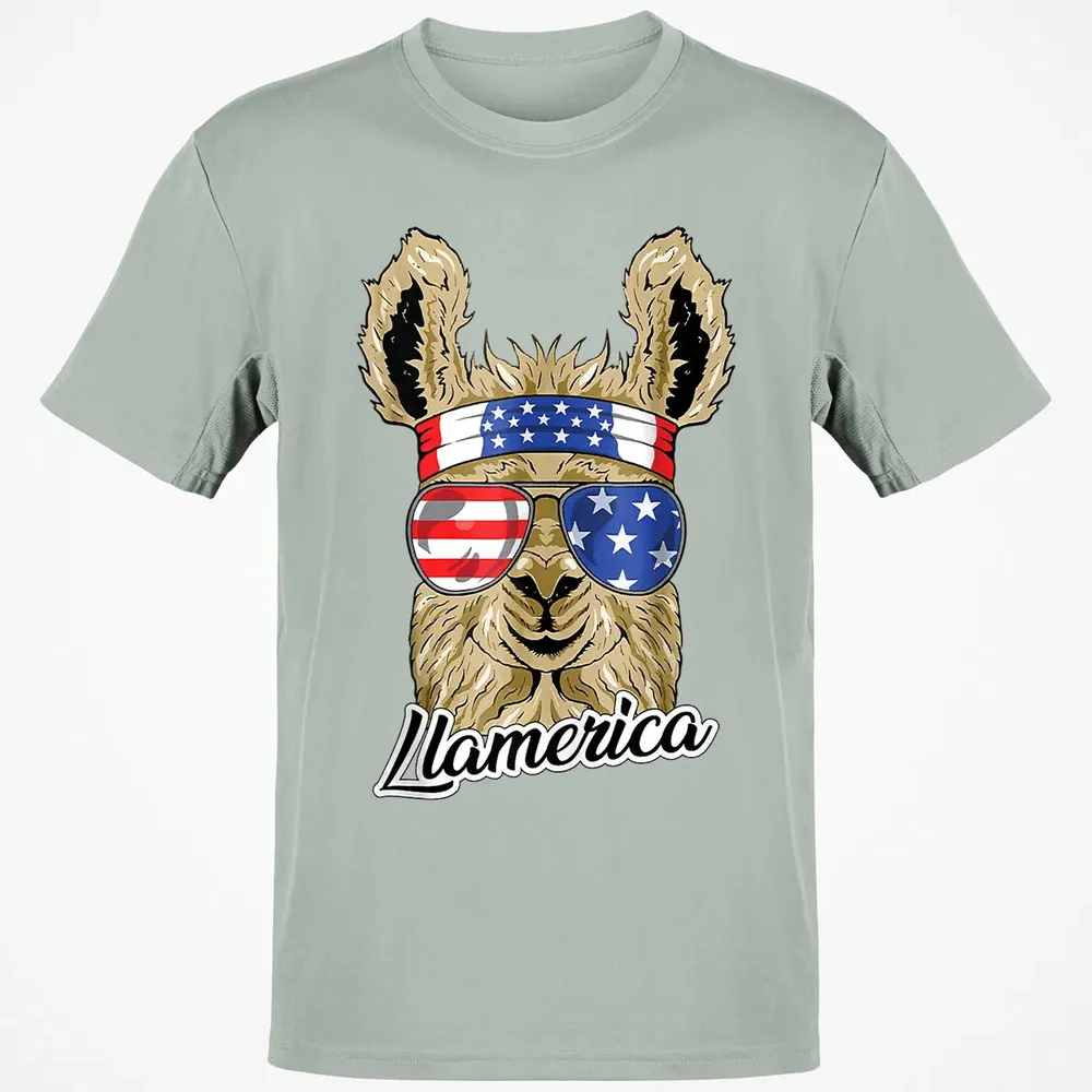 Llamerica American Llama Patriotic USA 4th Of July Funny Classic Unisex T-Shirt - 3