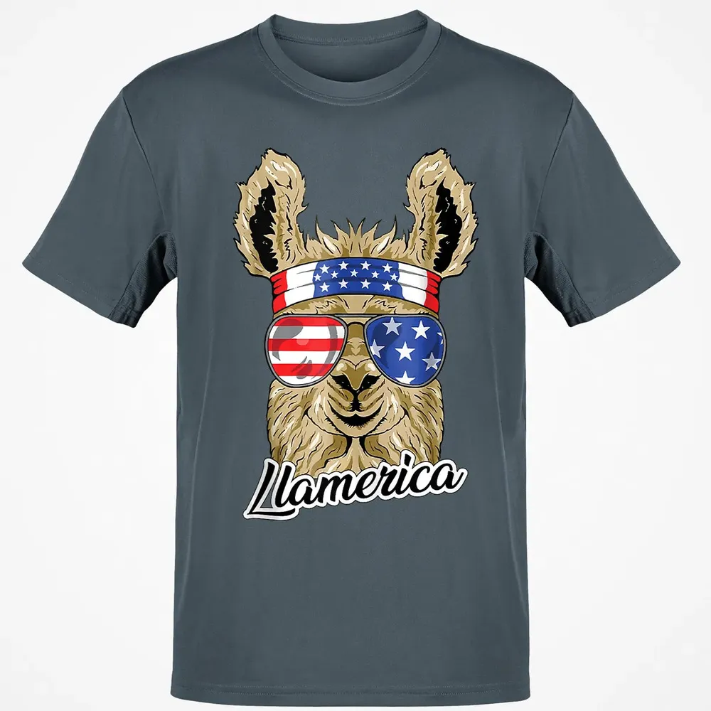 Llamerica American Llama Patriotic USA 4th Of July Funny Classic Unisex T-Shirt - 4