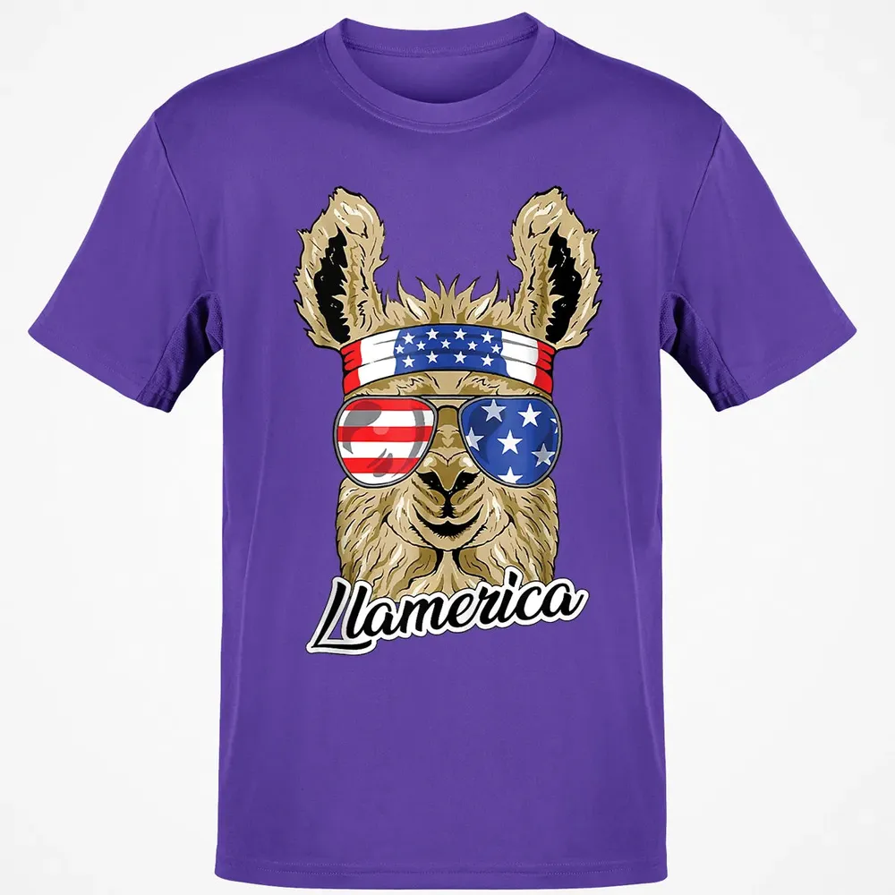 Llamerica American Llama Patriotic USA 4th Of July Funny Classic Unisex T-Shirt - 10