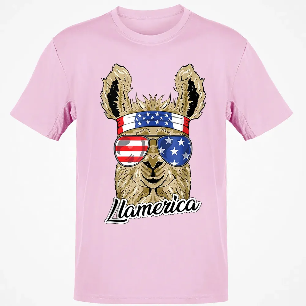 Llamerica American Llama Patriotic USA 4th Of July Funny Classic Unisex T-Shirt - 6