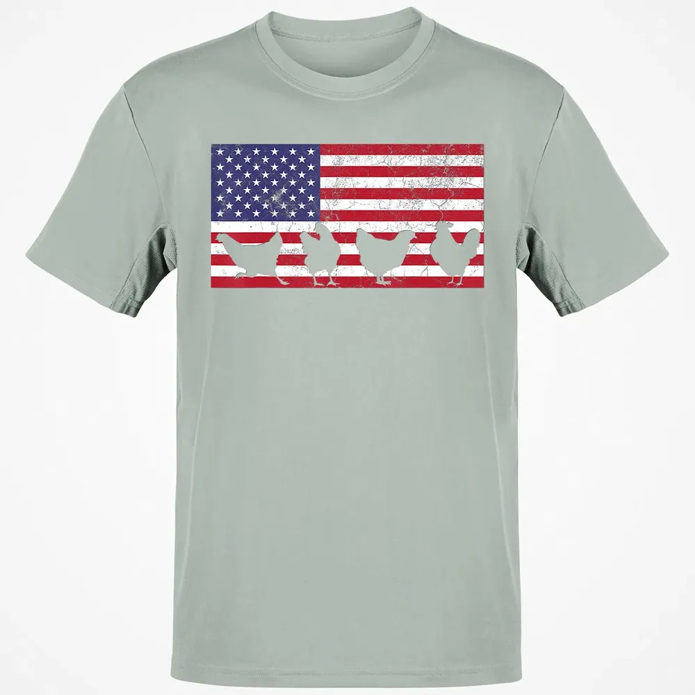American Flag  Chicken USA 4th of July  Gift Classic Unisex T-Shirt - 3