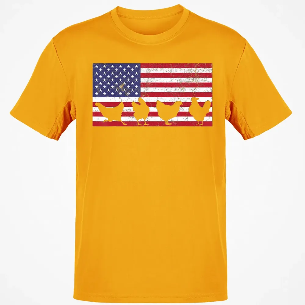 American Flag  Chicken USA 4th of July  Gift Classic Unisex T-Shirt - 5