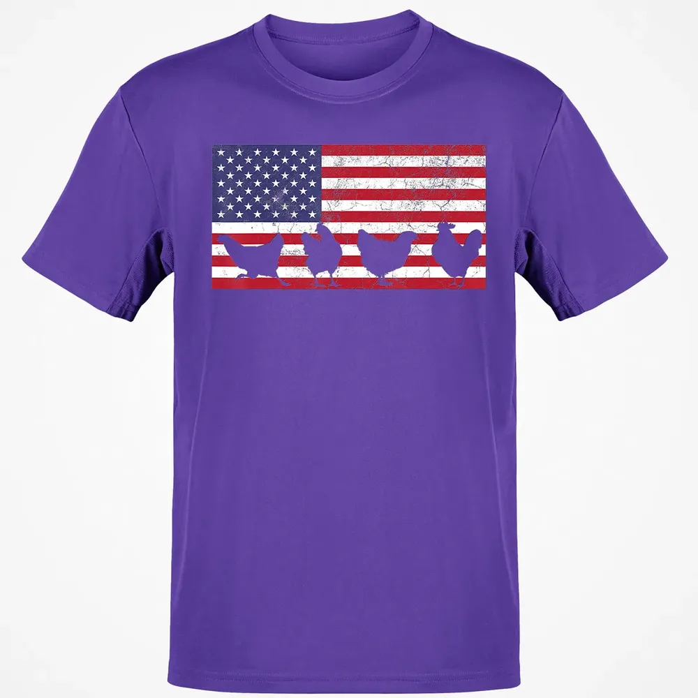 American Flag  Chicken USA 4th of July  Gift Classic Unisex T-Shirt - 10