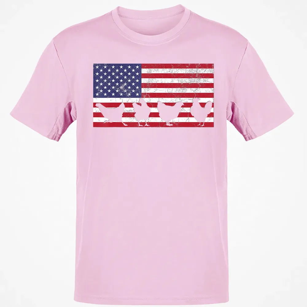 American Flag  Chicken USA 4th of July  Gift Classic Unisex T-Shirt - 6