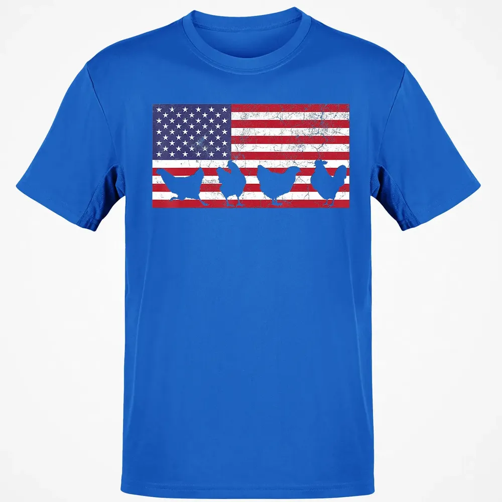 American Flag  Chicken USA 4th of July  Gift Classic Unisex T-Shirt - 12