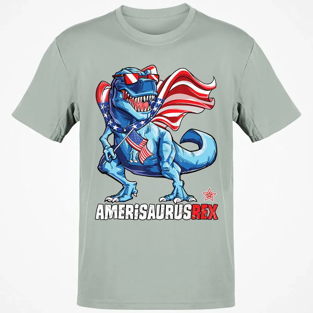 Dinosaur 4th of July  Kids Boys Men Amerisaurus T Rex Classic Unisex T-Shirt - 3