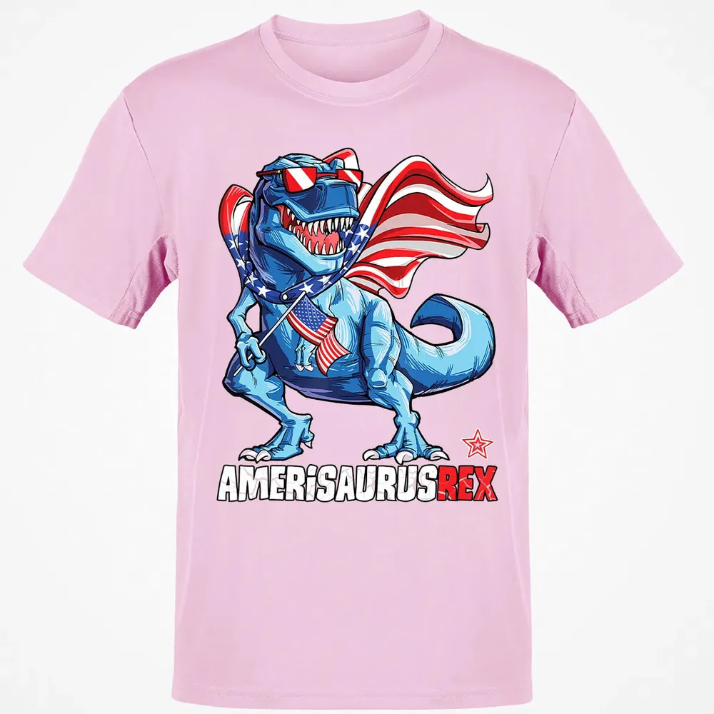 Dinosaur 4th of July  Kids Boys Men Amerisaurus T Rex Classic Unisex T-Shirt - 6