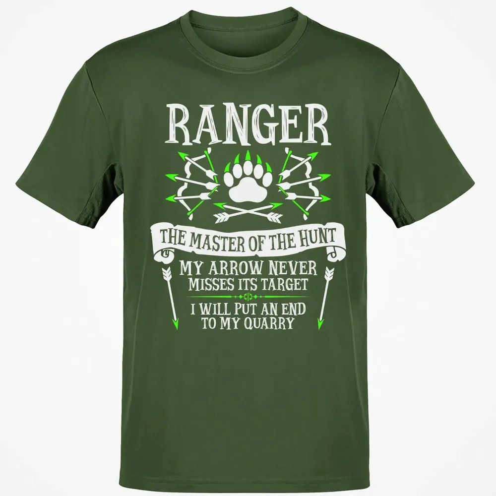 RANGER, The Master of the Hunt (White Text) Classic Unisex T-Shirt - 7