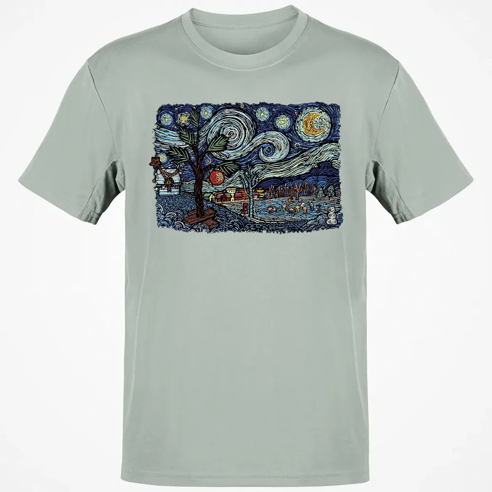 Starry Christmas Night Classic Unisex T-Shirt - 3