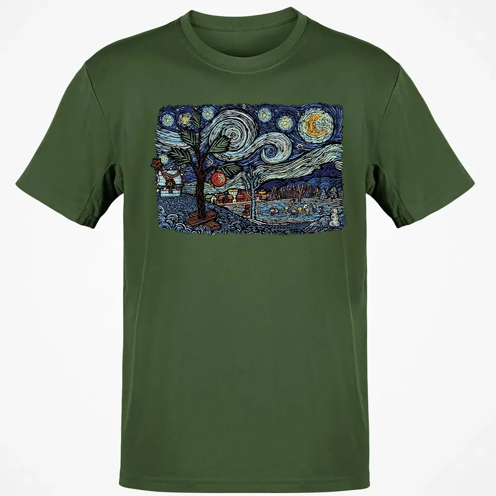 Starry Christmas Night Classic Unisex T-Shirt - 7