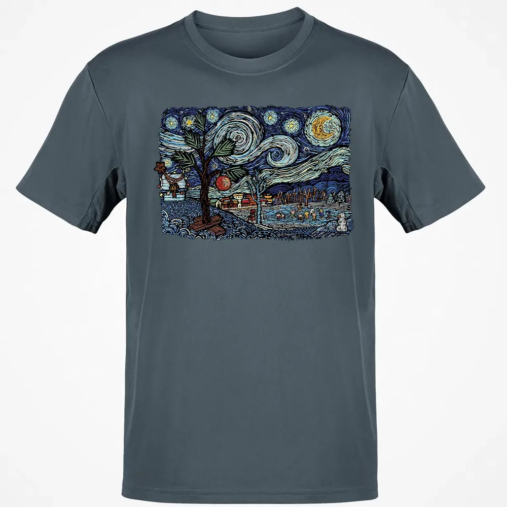 Starry Christmas Night Classic Unisex T-Shirt - 4