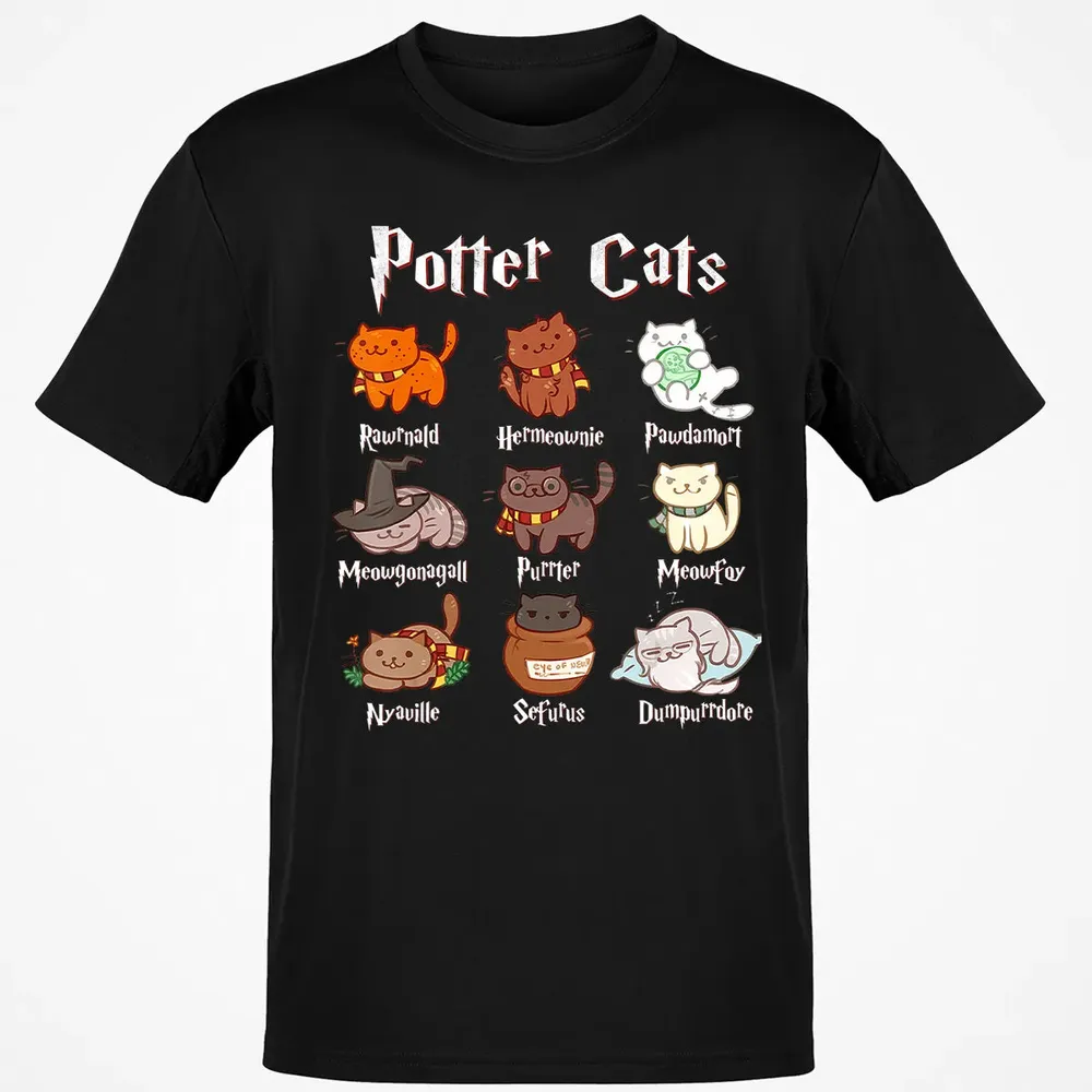 Potter Cats Cute Harry Pawter Kitten Gifts for Cat Lover Classic Unisex T-Shirt - 2