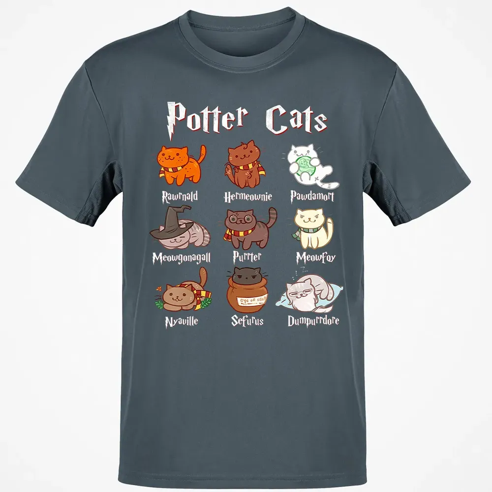Potter Cats Cute Harry Pawter Kitten Gifts for Cat Lover Classic Unisex T-Shirt - 4