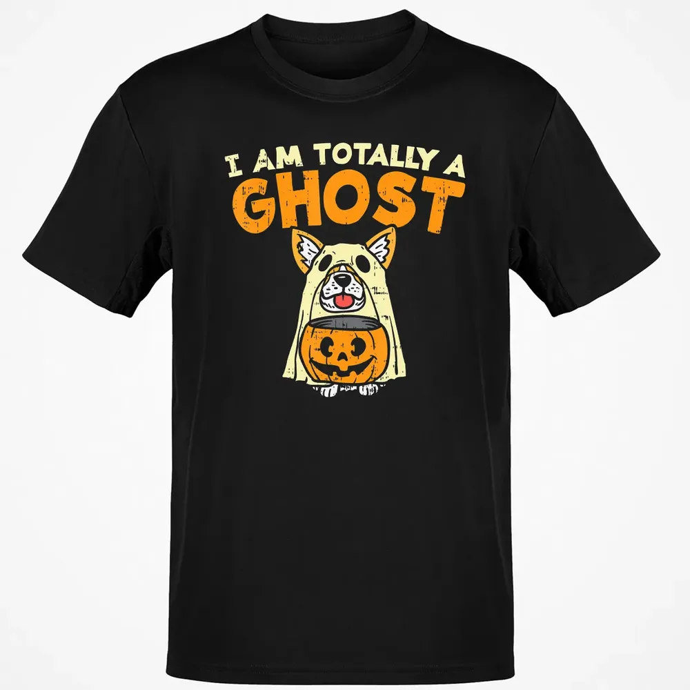 Welsh Corgi Totally Ghost Funny Halloween Costume Dog Owner Classic Unisex T-Shirt - 2