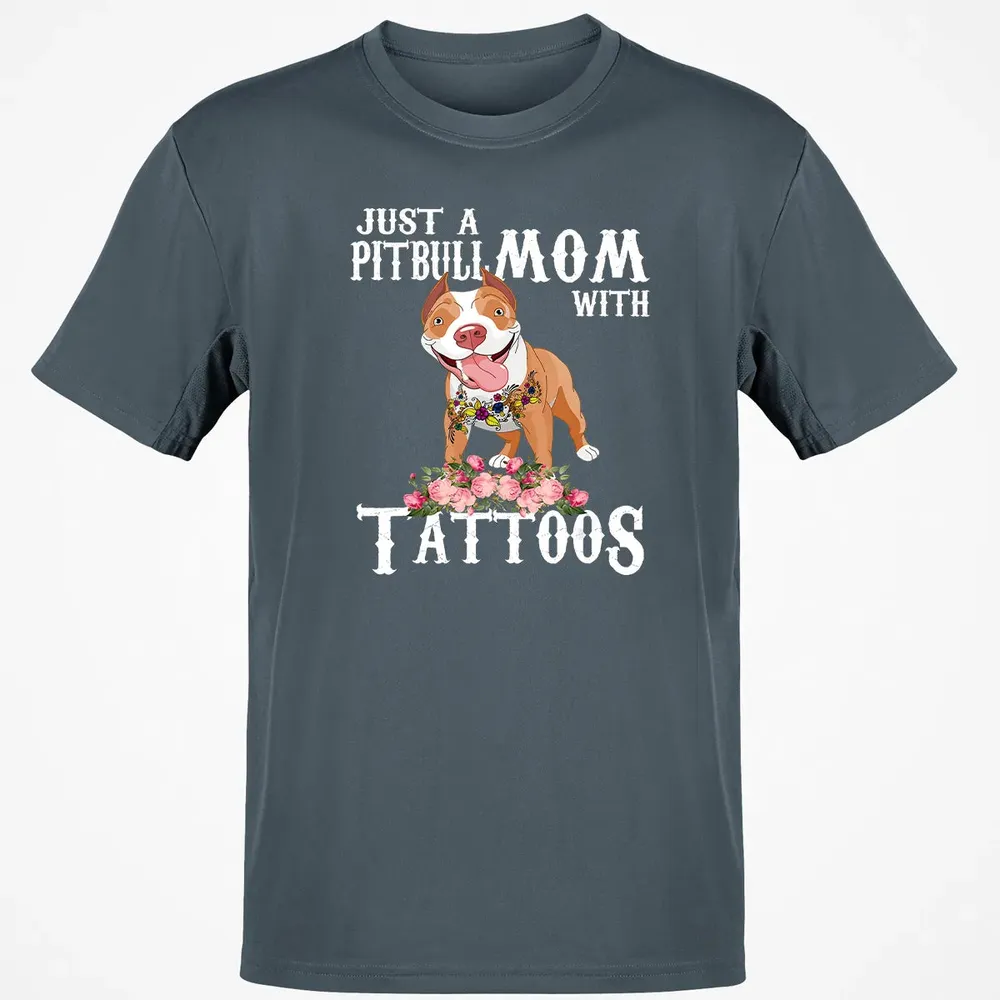 Pitbull mom with tattoos Classic Unisex T-Shirt - 4
