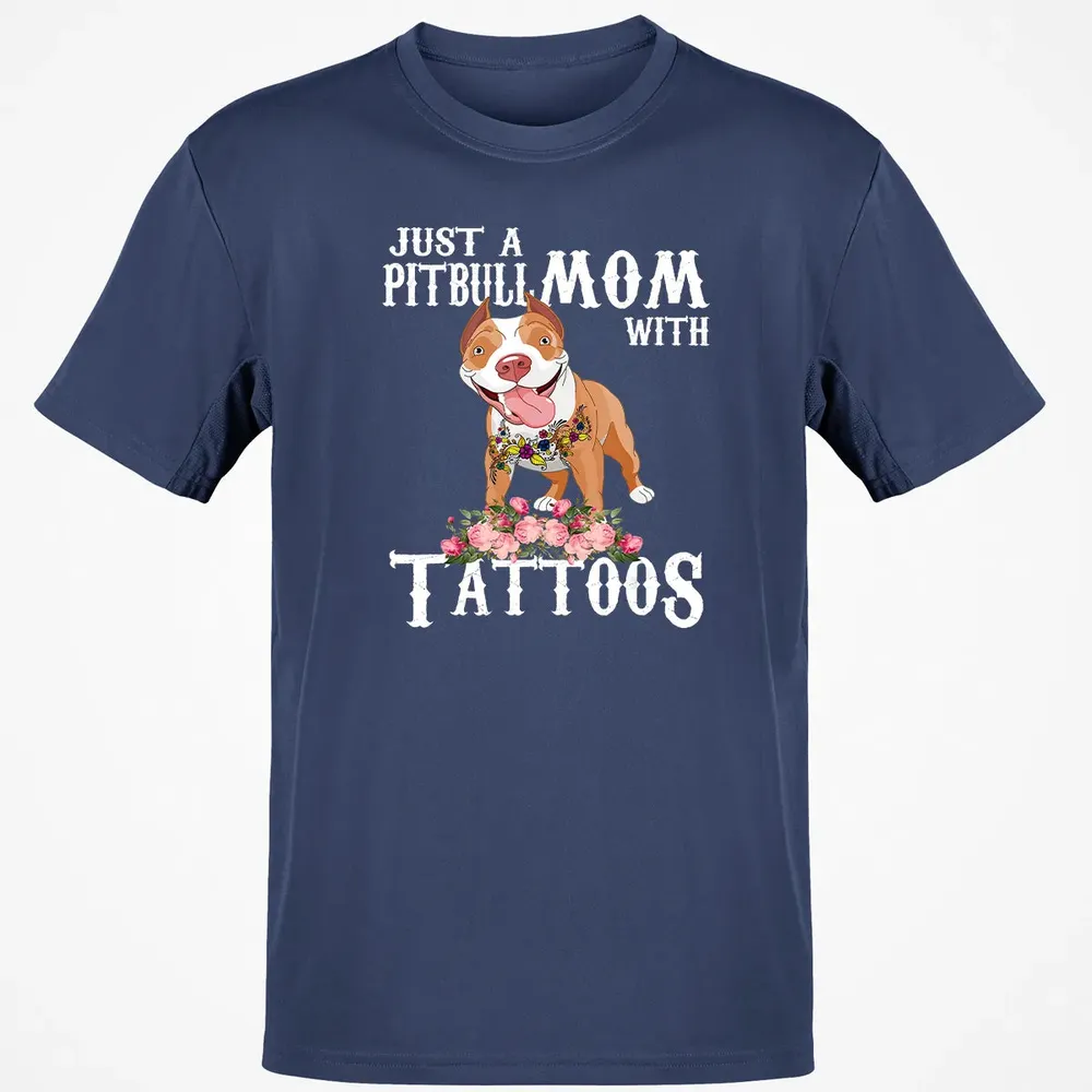 Pitbull mom with tattoos Classic Unisex T-Shirt - 8