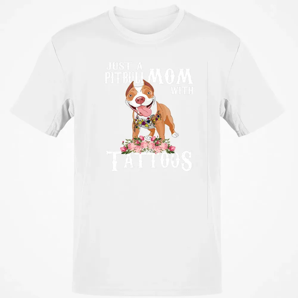 Pitbull mom with tattoos Classic Unisex T-Shirt - 13
