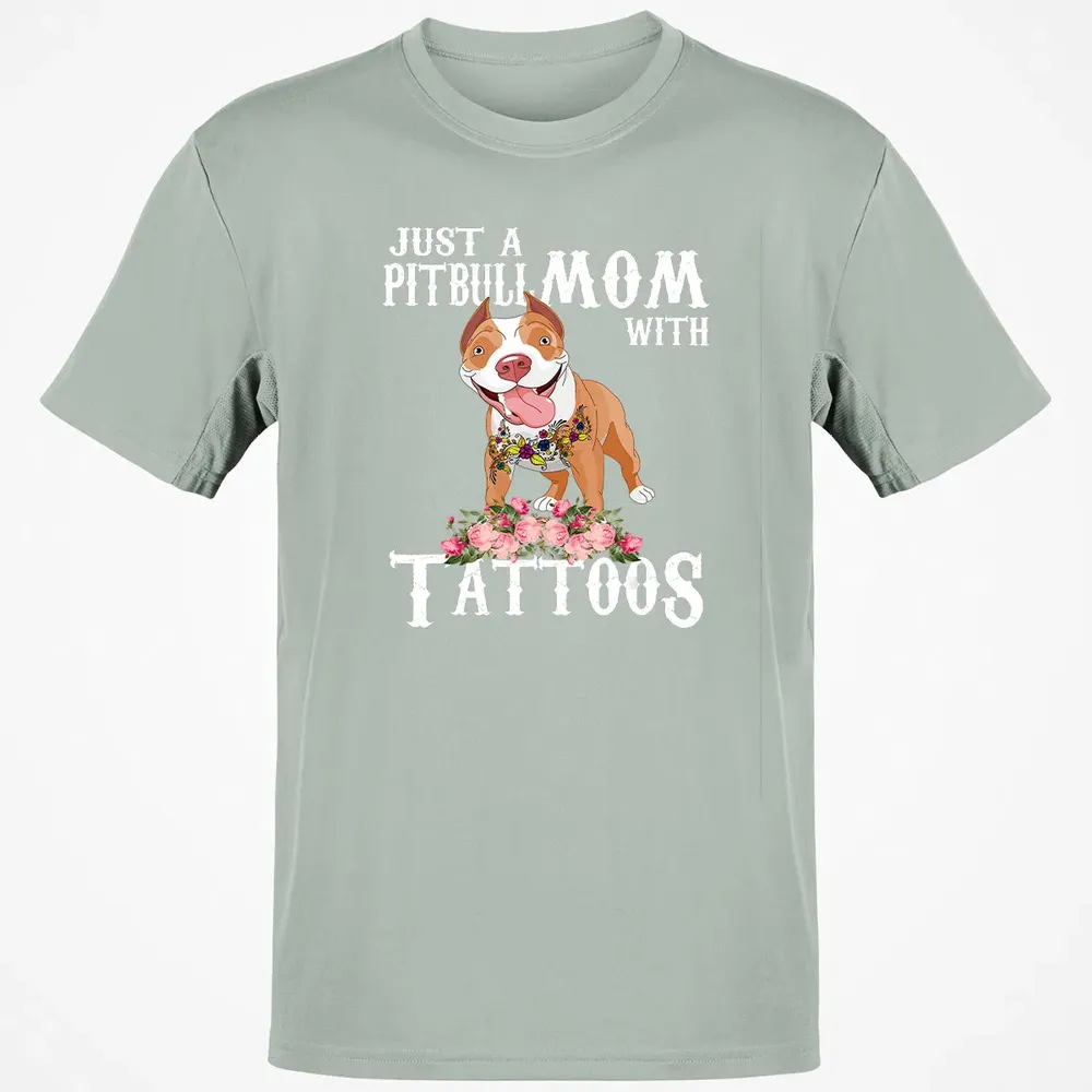 Pitbull mom with tattoos Classic Unisex T-Shirt - 3