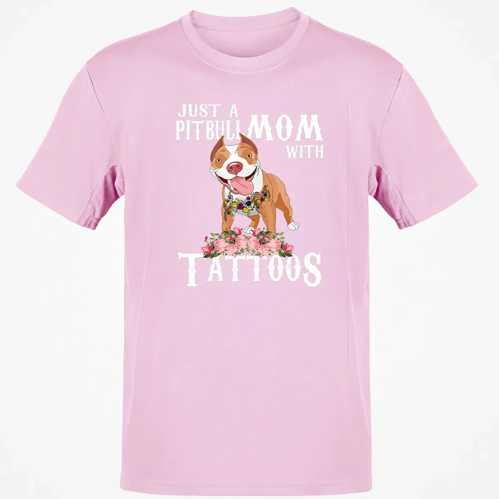Pitbull mom with tattoos Classic Unisex T-Shirt - 6