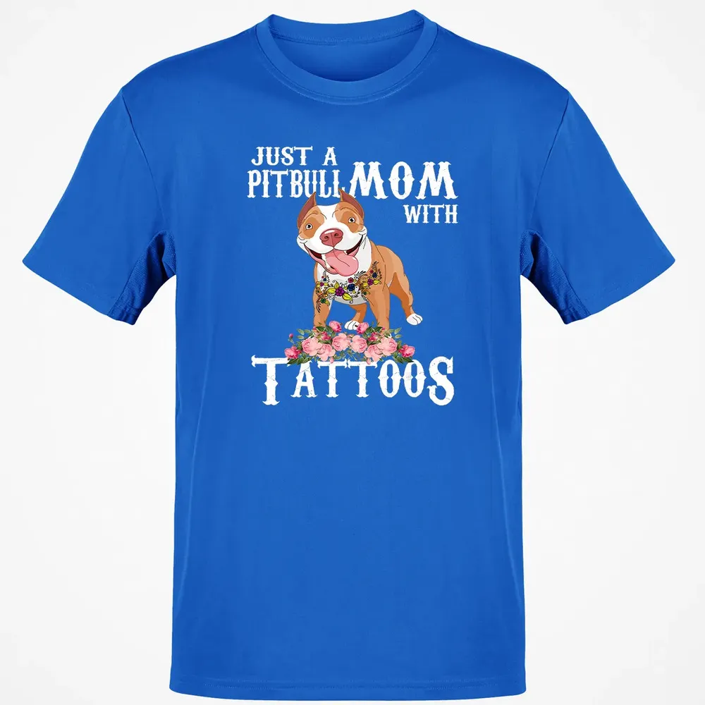 Pitbull mom with tattoos Classic Unisex T-Shirt - 12