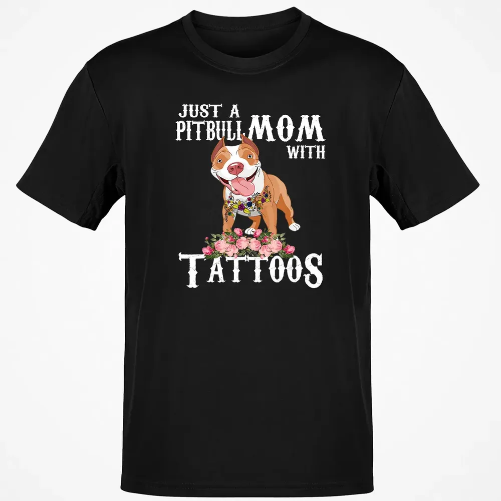 Pitbull mom with tattoos Classic Unisex T-Shirt - 2