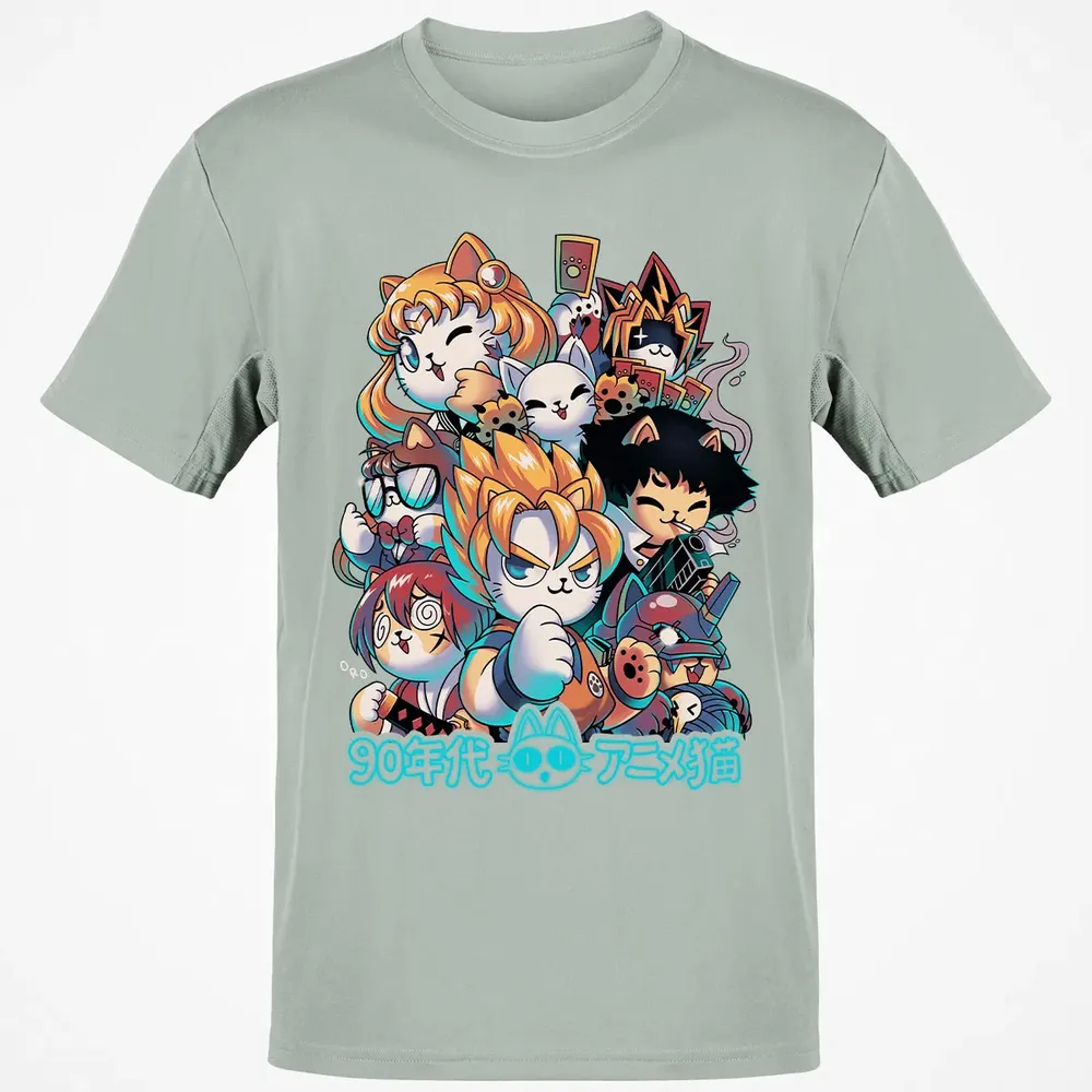 90s Kawaii Anime Neko Classic Unisex T-Shirt - 3