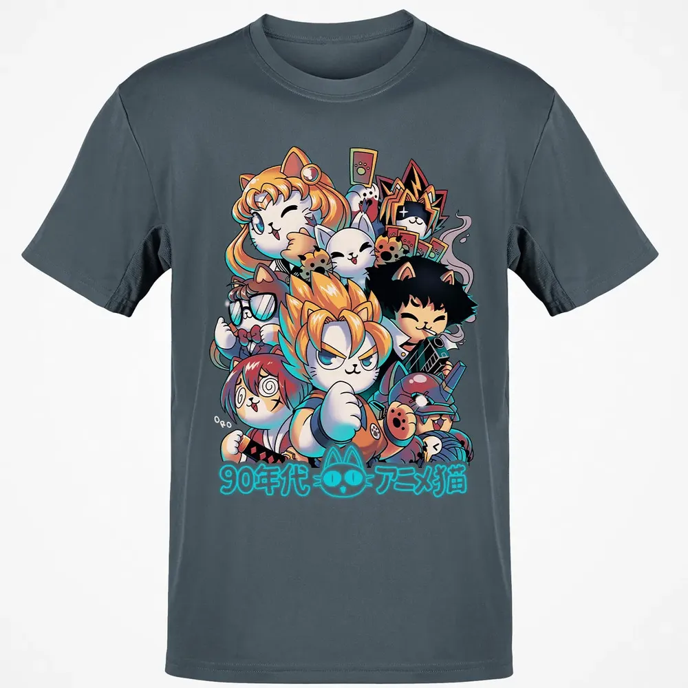 90s Kawaii Anime Neko Classic Unisex T-Shirt - 4
